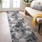 World Rug Gallery Rio Modern Abstract Runner Rug 2'x7' Blue 4054BLUE2X7 - alternate 1